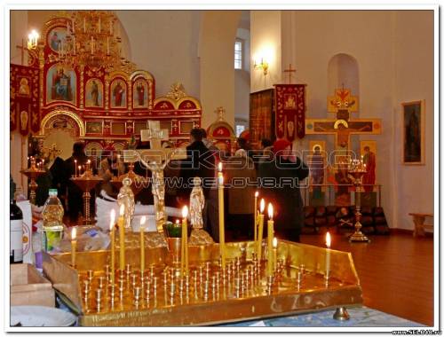 Рождественская служба  в храме Димитрия Солунского
