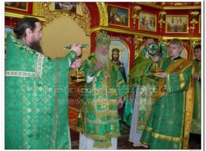 Архиепископ Липецкий и Елецкий Никон во время службы