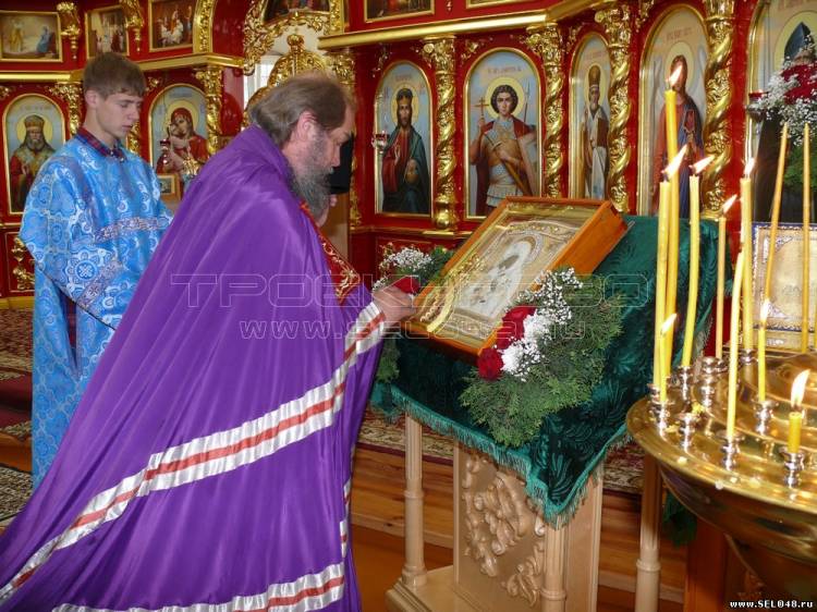 Владыка Максим у иконы Владимирский божией матери