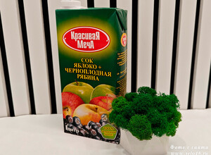 Сок яблоко-черноплодная рябина